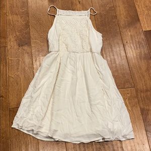 cream white dress